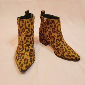 🛑SOLD🛑 Leopard Print Suede Heeled Boots